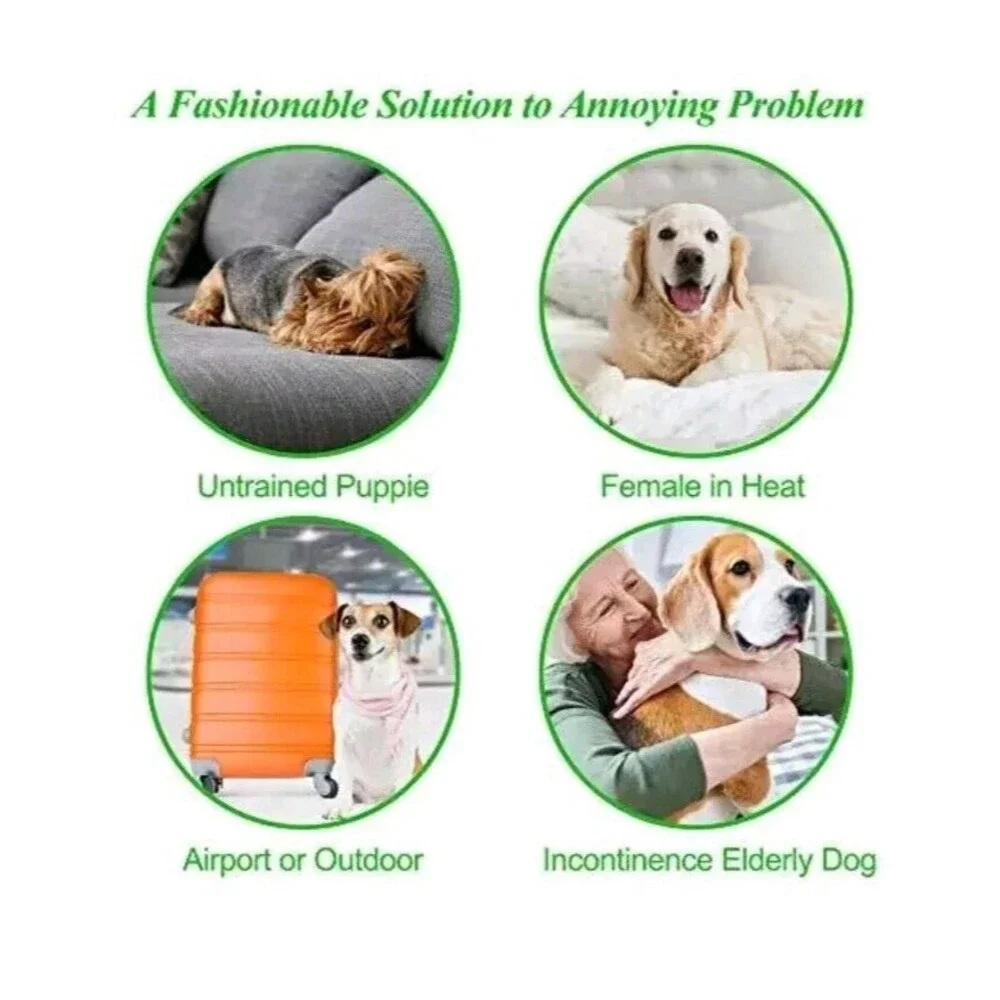 3 New Wegreeco Washable Reusable Premium Female Dog Diapers Size XL Brig…